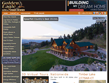 Tablet Screenshot of goldeneagleloghomes.com